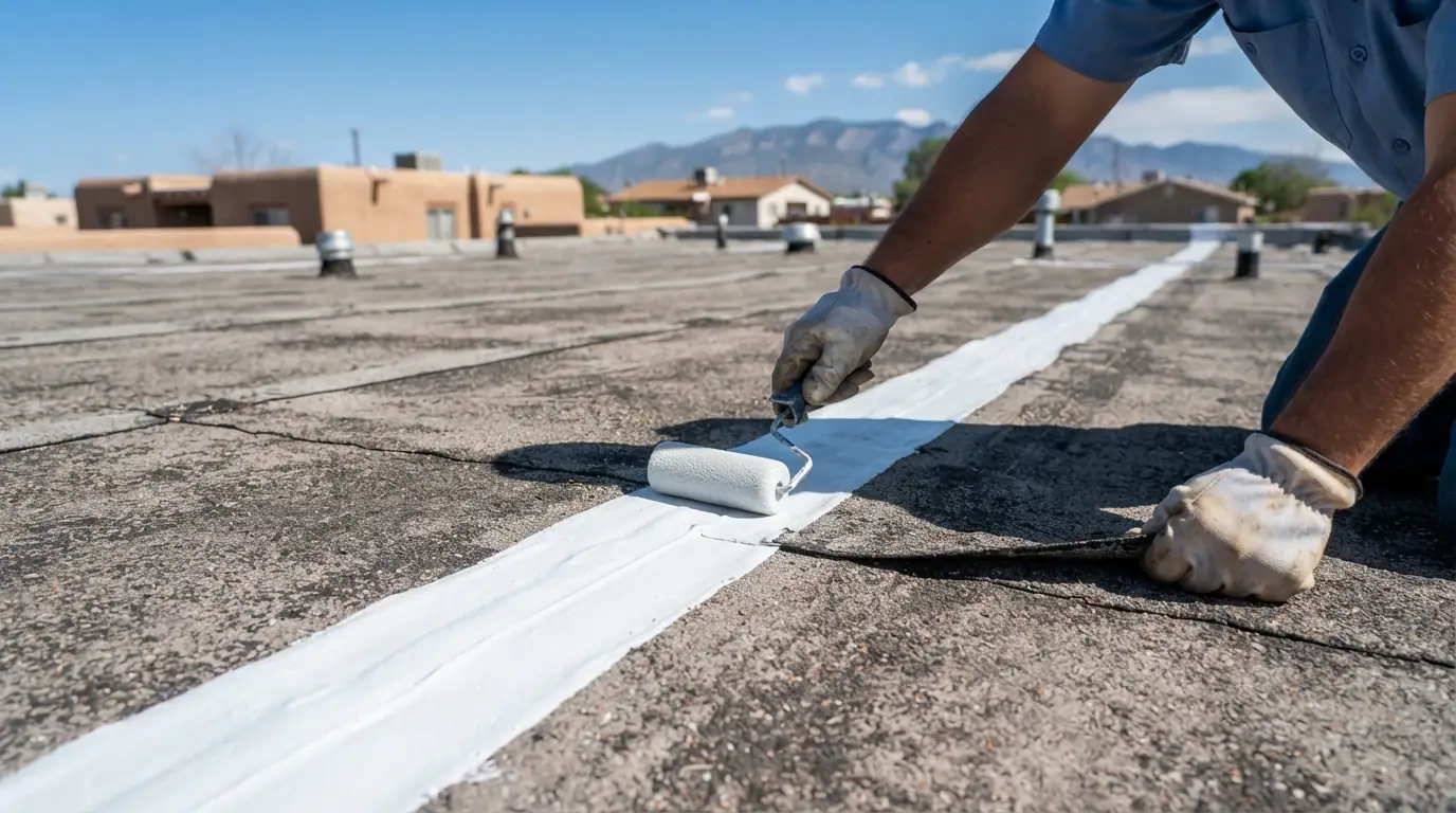 Seam reseal on a roof in Albuquerque, NM