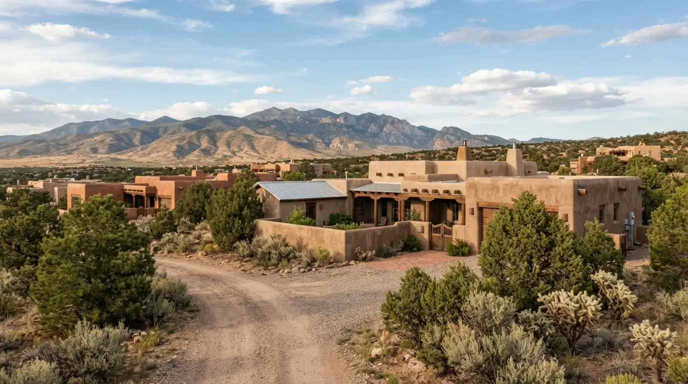 Homes and rooftops in the santa fe end of the corridor part of our service area