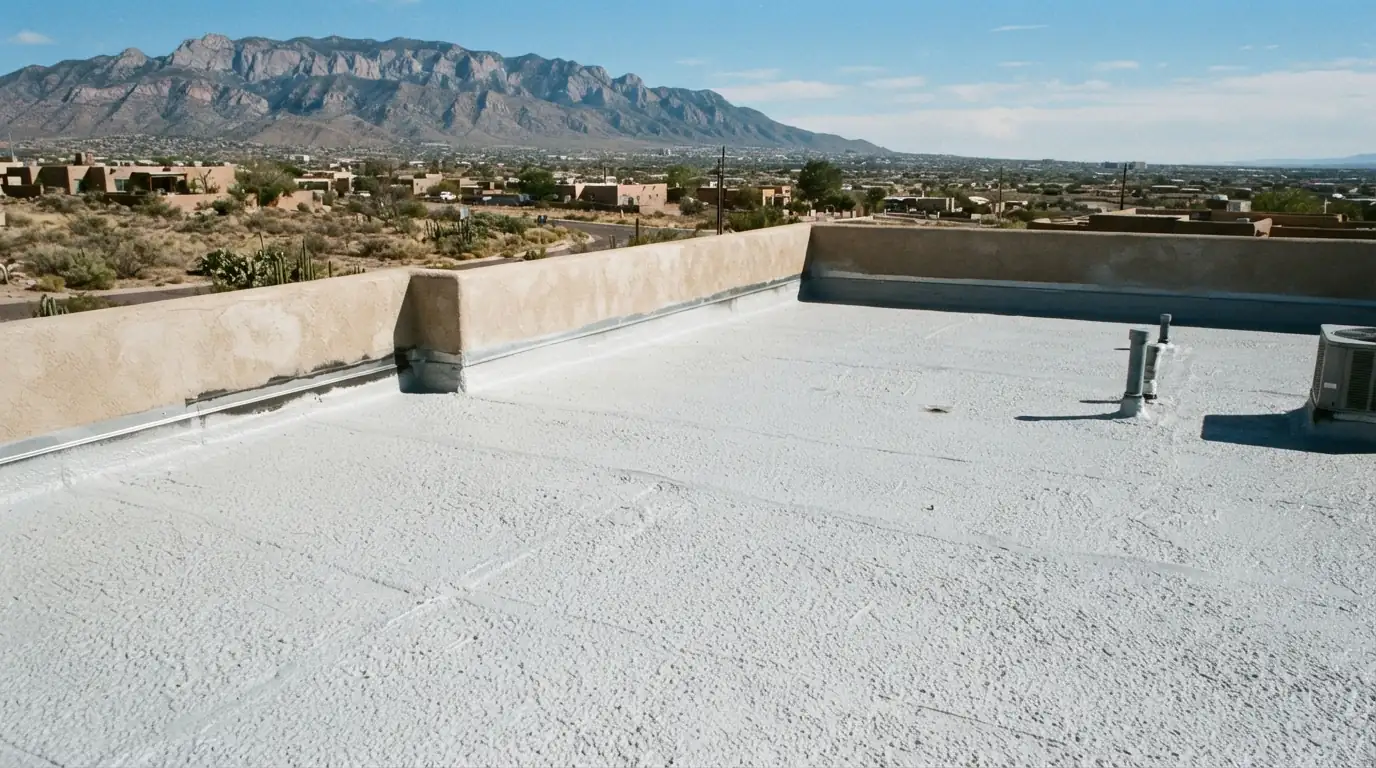 New foam over deck on a roof in Albuquerque, NM