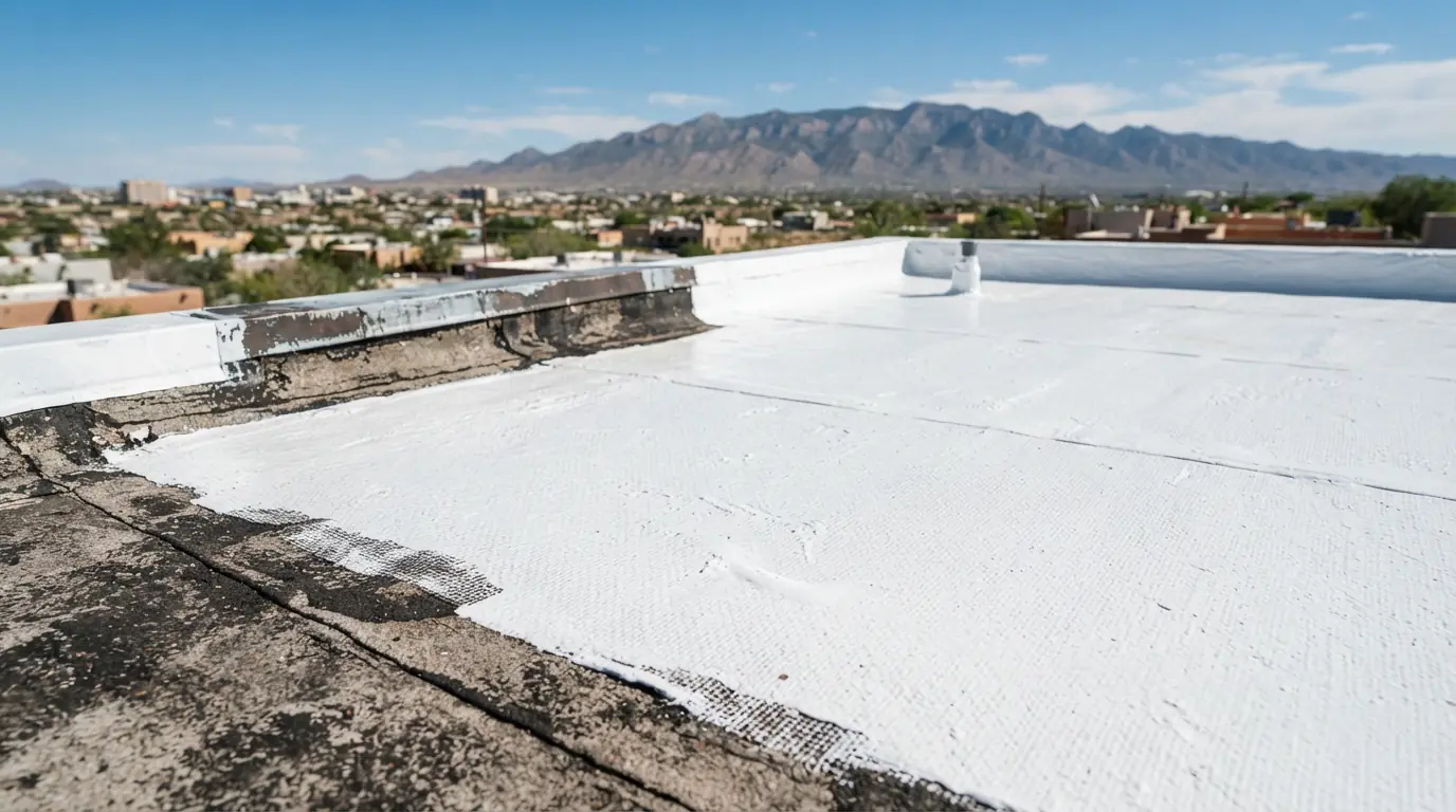 Coating over TPO or mod-bit on a roof in Albuquerque, NM