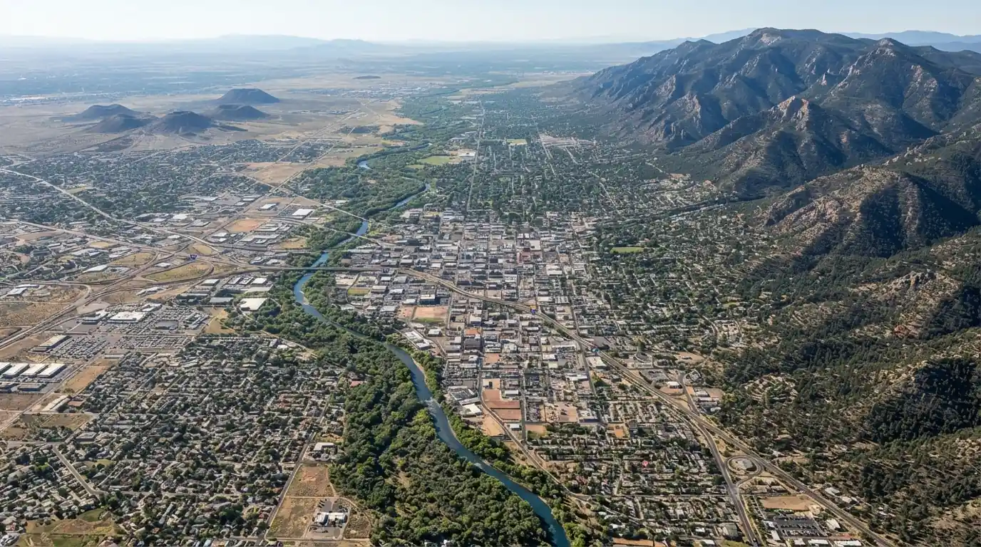 Homes and rooftops in the albuquerque itself part of our service area