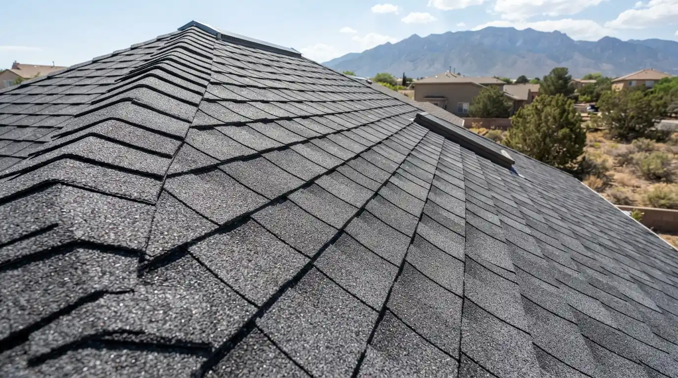 Impact-rated Class 4 shingles on a roof in Albuquerque, NM